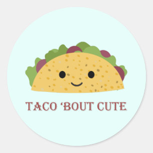 Taco Bout Cute Kawaii Taco Ronde Sticker