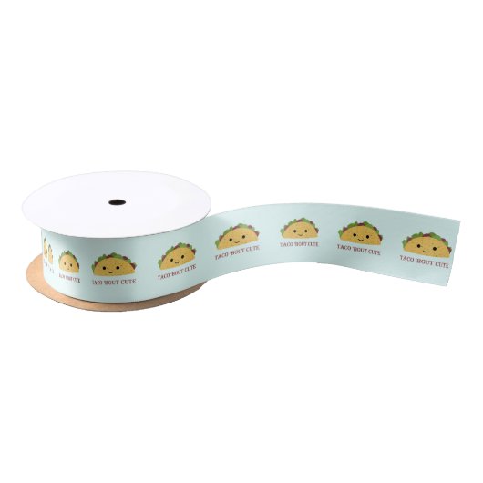 Taco Bout Cute Kawaii Taco Satijnen Lint (Spoel)