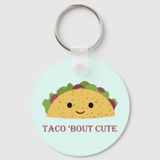 Taco Bout Cute Kawaii Taco Sleutelhanger (Voorkant)