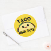 Taco Bout Cute Ronde Sticker (Envelop)