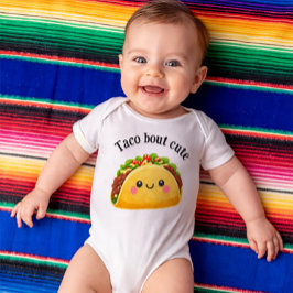 Taco bout cute - taco theme clothing for baby romper