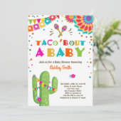 Taco Bout een Baby Fiesta Baby shower uitnodiging (Staand voorkant)