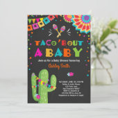 Taco Bout een Baby Fiesta Baby shower uitnodiging (Staand voorkant)