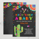 Taco Bout een Baby Fiesta Baby shower uitnodiging (Voorkant / Achterkant)