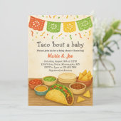 Taco Bout Een Baby Fiesta Baby shower Uitnodiging (Staand voorkant)