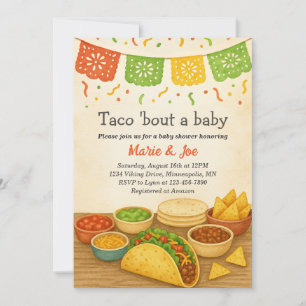 Taco Bout Een Baby Fiesta Baby shower Uitnodiging