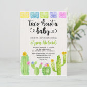 Taco bout een baby, Fiesta cactus baby shower Kaart (Staand voorkant)