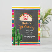 Taco 'Bout Een Baby Fiesta Verjaardagsuitnodiging Kaart (Staand voorkant)