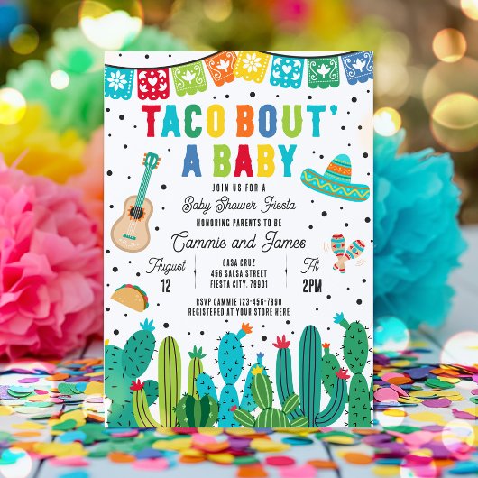 Taco Bout' Een Baby Mexicaans Fiesta Baby shower Kaart