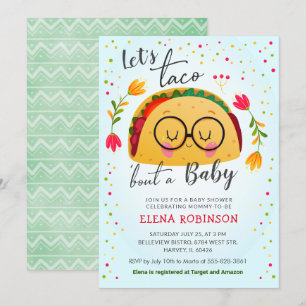 Taco Bout een Baby Mexicaanse Fiesta Blue Boy Show Kaart