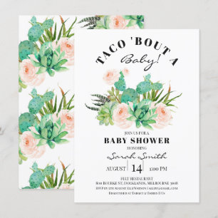 Taco Bout Een baby Succulent Baby shower Kaart