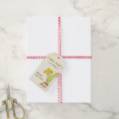 Taco 'Bout Een Baby Waterverf Cactus Baby shower Cadeaulabel (Met Touw)