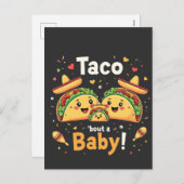 Taco 'Bout een Baby Zwangerschapsaankondiging  Feestdagenkaart (Voorkant / Achterkant)