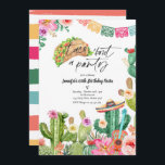 Taco 'Bout Een Feest 60ste Verjaardag Fiesta Cactu Kaart<br><div class="desc">Taco 'Bout A Party 60th Birthday Fiesta Cactus Invitation Alle design zijn © PIXEL PERFECTION PARTY LTD</div>