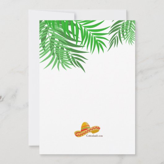 Taco 'Bout Een Feestje Kaart (Achterkant)