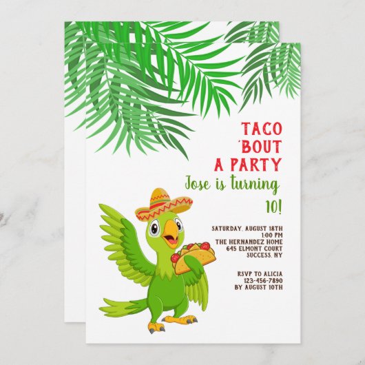 Taco 'Bout Een Feestje Kaart (Voorkant / Achterkant)