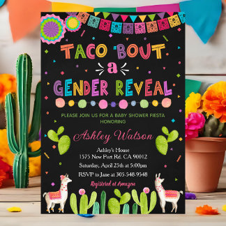 Taco 'Bout een geslacht bekend Party Uitnodiging