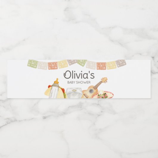 Taco 'Bout Een Mexicaans Baby shower uit Baby Waterfles Etiket (Enkel label)