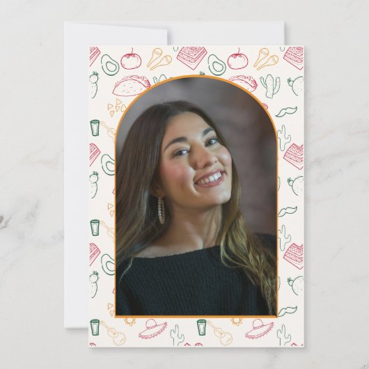 Taco Bout Een Toekomstige Fiesta Doodle Afstuderen Kaart (Achterkant)