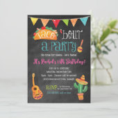 Taco bout een uitnodiging voor een feestje op een  (Staand voorkant)