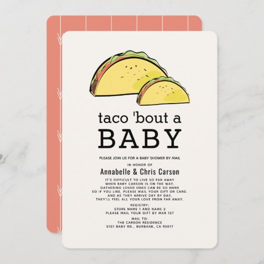 Taco Bout Fiesta Baby shower per post Kaart (Voorkant / Achterkant)