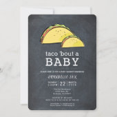 Taco Bout Fiesta Chalkboard Baby shower Kaart (Voorkant)