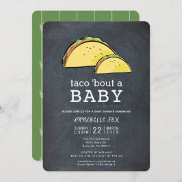 Taco Bout Fiesta Chalkboard Baby shower Kaart