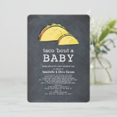Taco Bout Fiesta Chalkboard Baby shower per post Kaart (Staand voorkant)