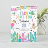 Taco Bout' Fun 1e Verjaardag Fiesta Mexicaanse Fee Kaart (Staand voorkant)