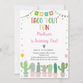 Taco Bout Fun Cactus Fiesta Girl Birthday Kaart (Voorkant)