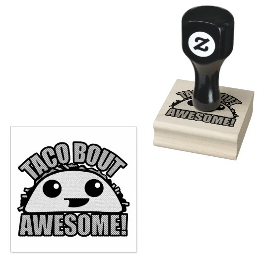 Taco Bout Geweldige Rubberstempel (Gestempeld)