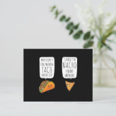 Taco Bout it IM Nacho Friend Funny Food Puns Briefkaart (Staand voorkant)