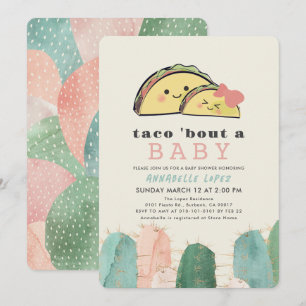 Taco Bout Kawaii Fiesta Girl Baby shower Kaart