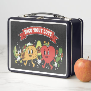 Taco 'Bout Liefde Schattige Retro Cartoon Valentij