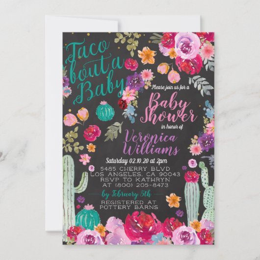 Taco Bout Love Baby shower Invitation Kaart (Voorkant)