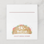 Taco 'Bout Love Bruiloft Bridal Shower Fiesta Plaatskaartje (Buitenkant ongevouwen)