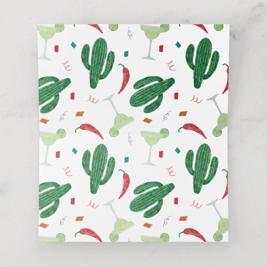 Taco 'Bout Love Bruiloft Bridal Shower Fiesta Plaatskaartje (Binnenkant ongevouwen)