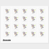 Taco Bout Love Bruiloftsborrel Vierkante Sticker (Vel)