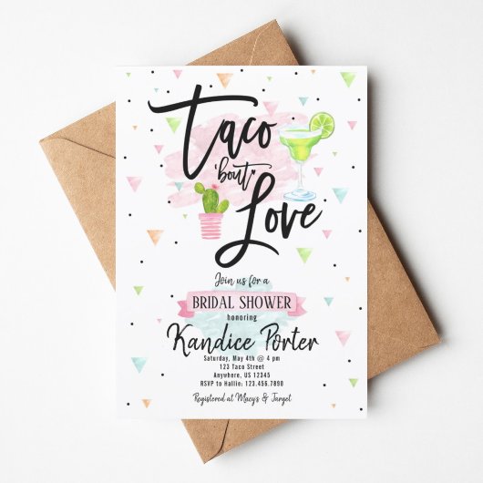 Taco Bout Love Bruiloftsfeest Fiesta Uitnodiging
