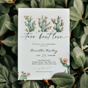 Taco 'Bout Love Cactus Bloem Bruiloftsborrel Kaart
