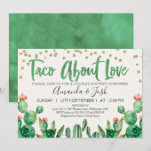 Taco Bout Love Cactus Bridal Shower Uitnodiging (Voorkant / Achterkant)