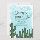 Taco Bout Love Cactus Lights Wedding Verloving Kaart (Voorkant)