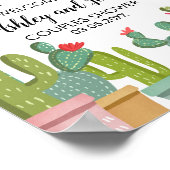 Taco Bout Love Couples Shower Cactus Welcome Sign Poster (Hoek)