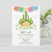 Taco 'Bout Love Couples Verloving Fiesta Modern Kaart (Staand voorkant)