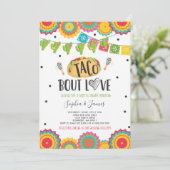 Taco 'Bout Love Couples Verloving Fiesta Party Kaart (Staand voorkant)