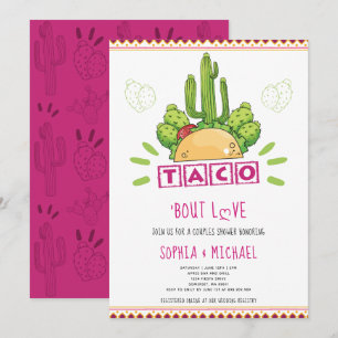 Taco 'Bout Love Couples Verloving Fiesta Pink Kaart