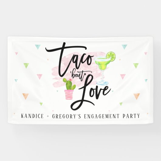 Taco Bout Love Engagement Party Spandoek (Horizontaal)