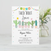 Taco Bout Love Fiesta Cactus Vrijgezellenfeest Kaart (Staand voorkant)