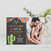 Taco Bout Love Fiesta Couples douche-uitnodiging Kaart (Staand voorkant)