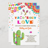 Taco Bout Love Fiesta Couples douche-uitnodiging Kaart (Voorkant / Achterkant)